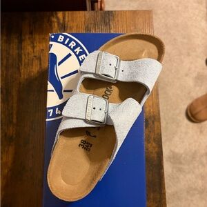 Birkenstock Arizona Suede Sandal - Baby Blue